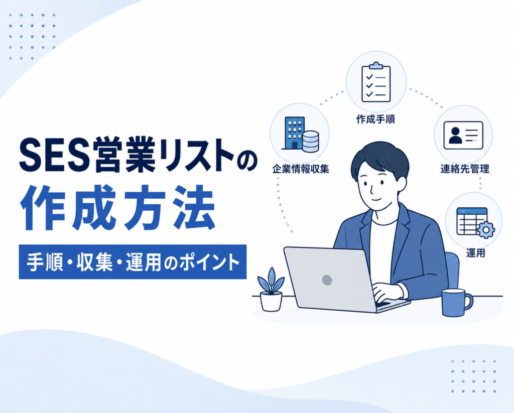 SES営業リストの作成方法｜手順・収集・運用のポイント