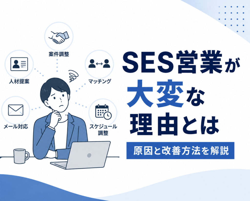 SES営業が大変な理由とは｜原因と改善方法を解説
