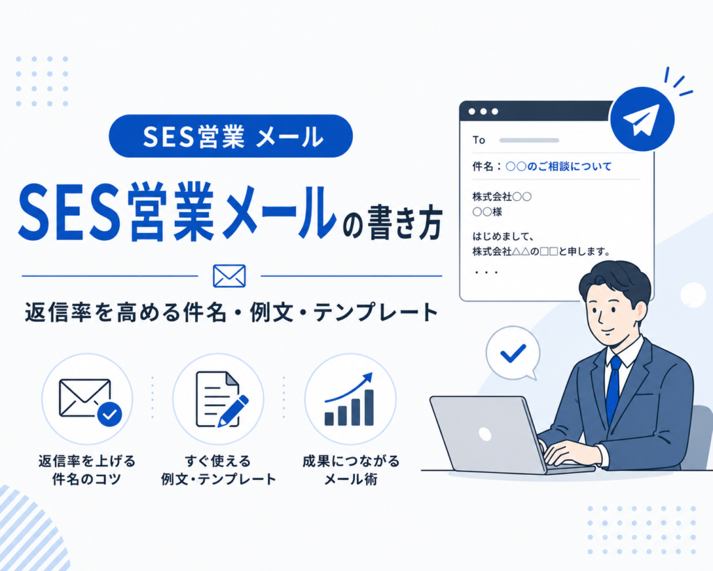 SES営業メールの書き方｜返信率を高める件名・例文・テンプレート