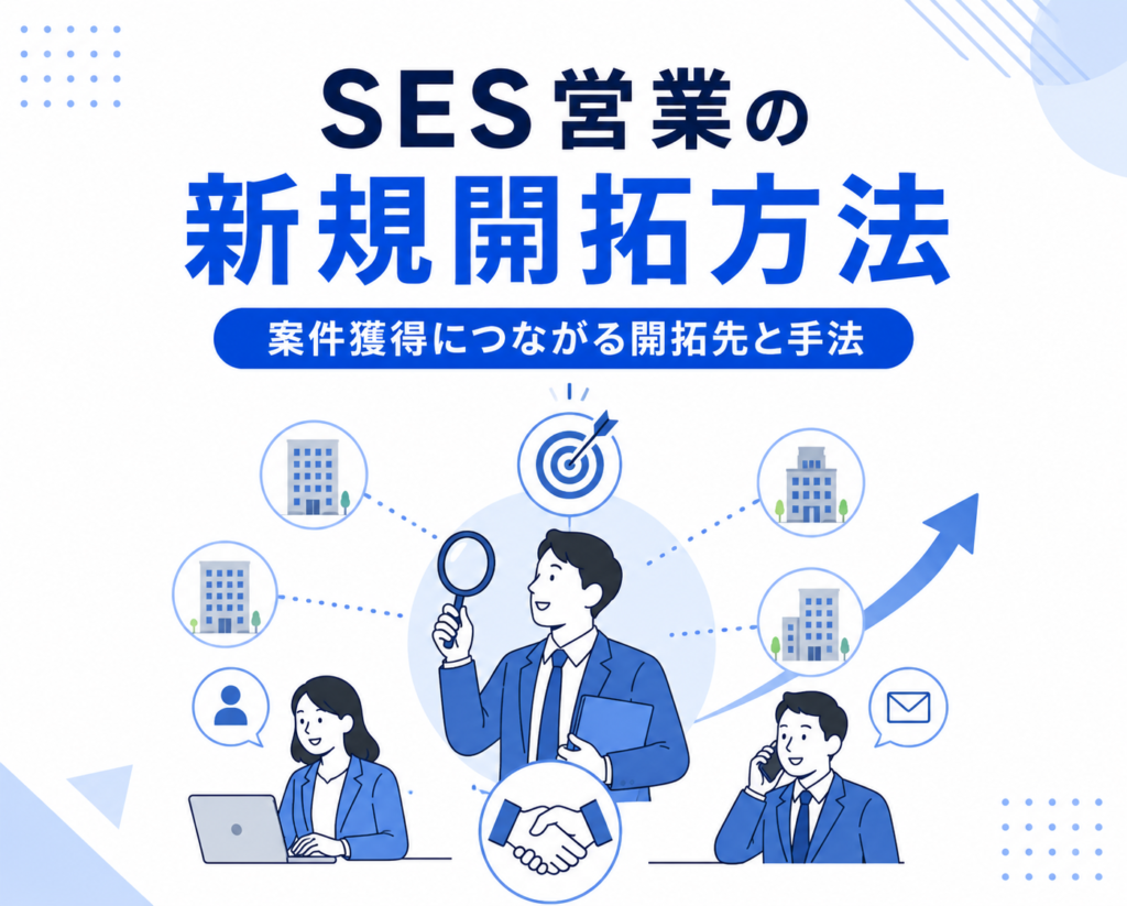 SES営業の新規開拓方法|案件獲得につながる開拓先と手法